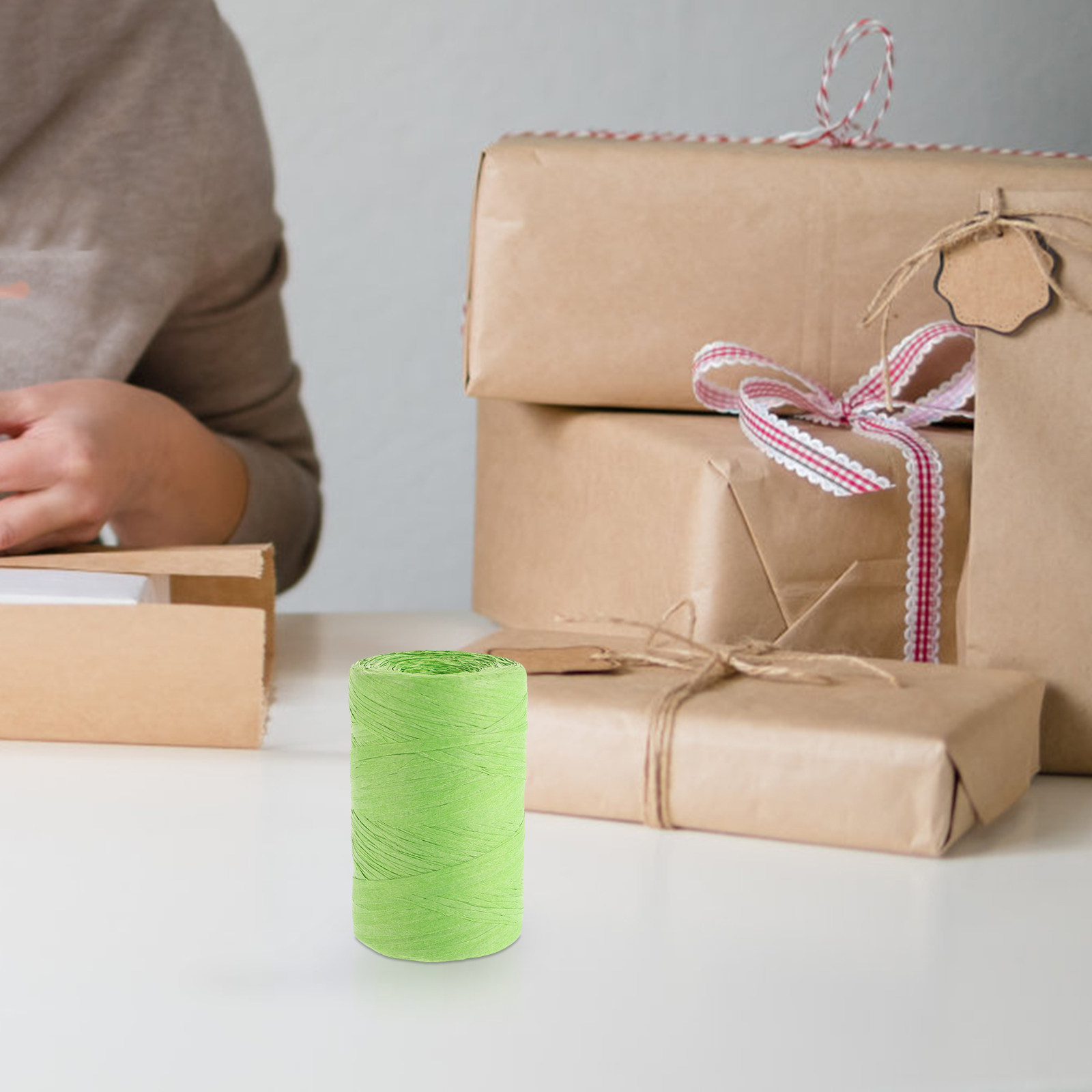 Papercraft Supply Ribbon - Cinta de Papel Rafia de Colores