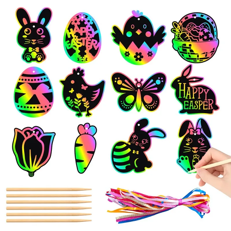Papercraft Supply Ribbon - Tarjetas de Papel para Rascar con