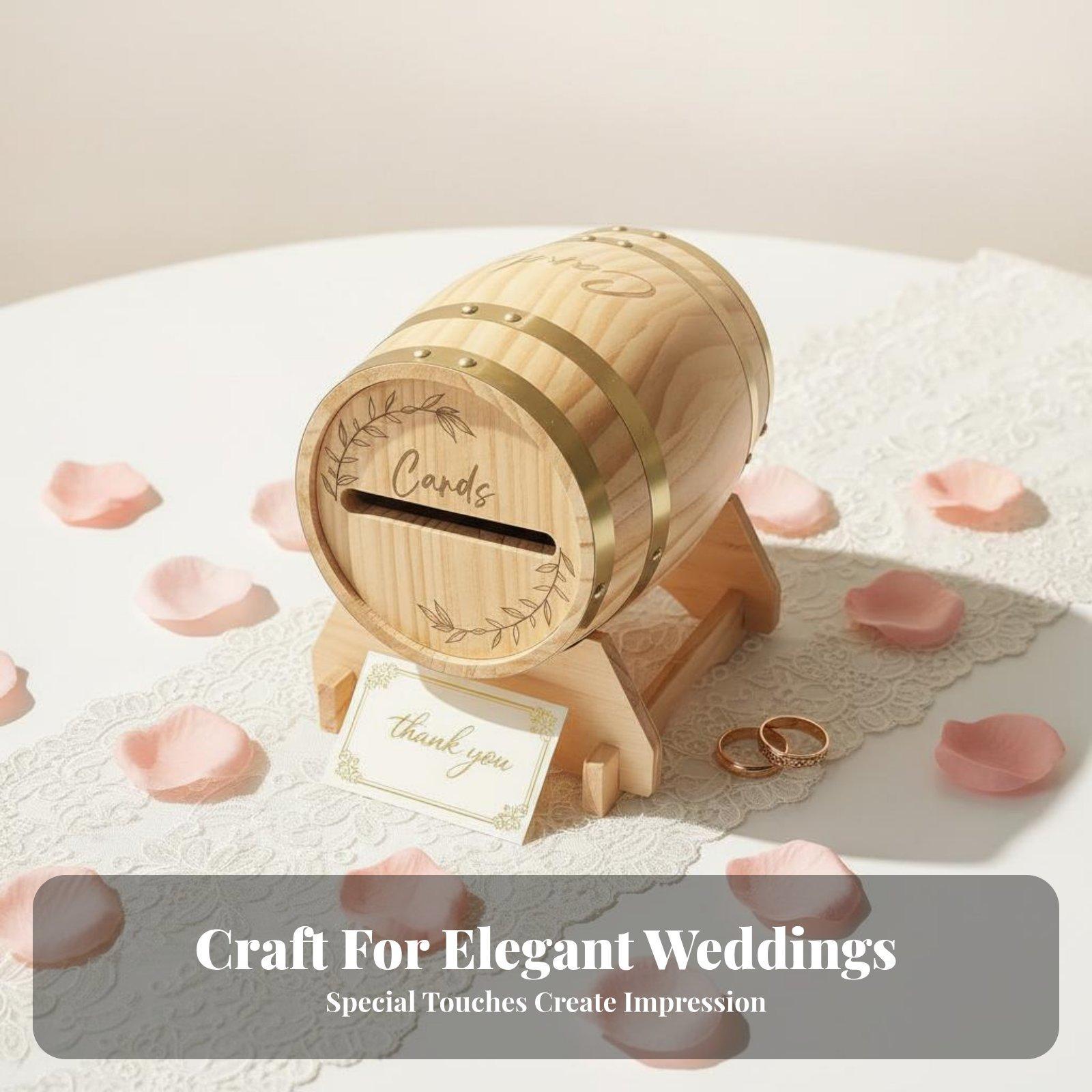Event Party Box - Caja de madera maciza rústica estilo