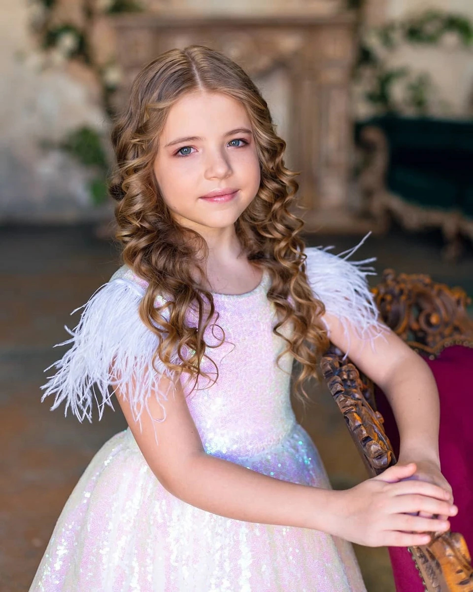 Vestido de niña de flores con  - Birthday Sash Glitter reseña y precio