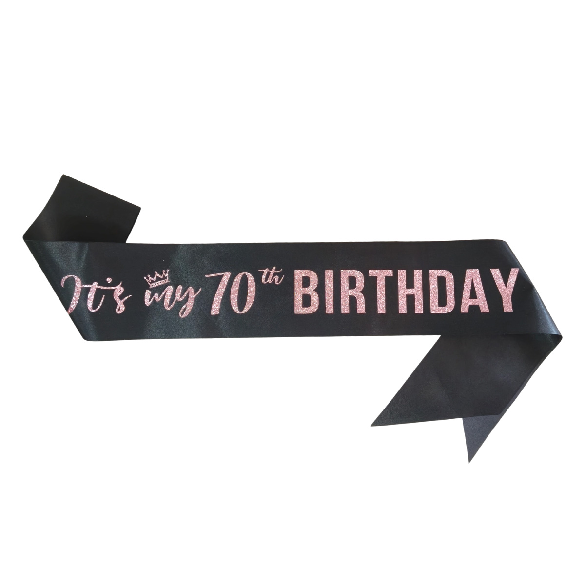 Elegante Banda de Satén Negra  - Birthday Sash Glitter reseña y precio
