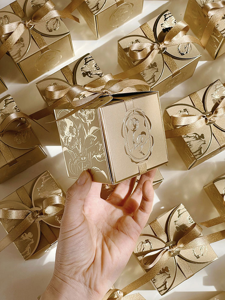 Cajas de regalo de papel cuadr - Event Party Box reseña y precio