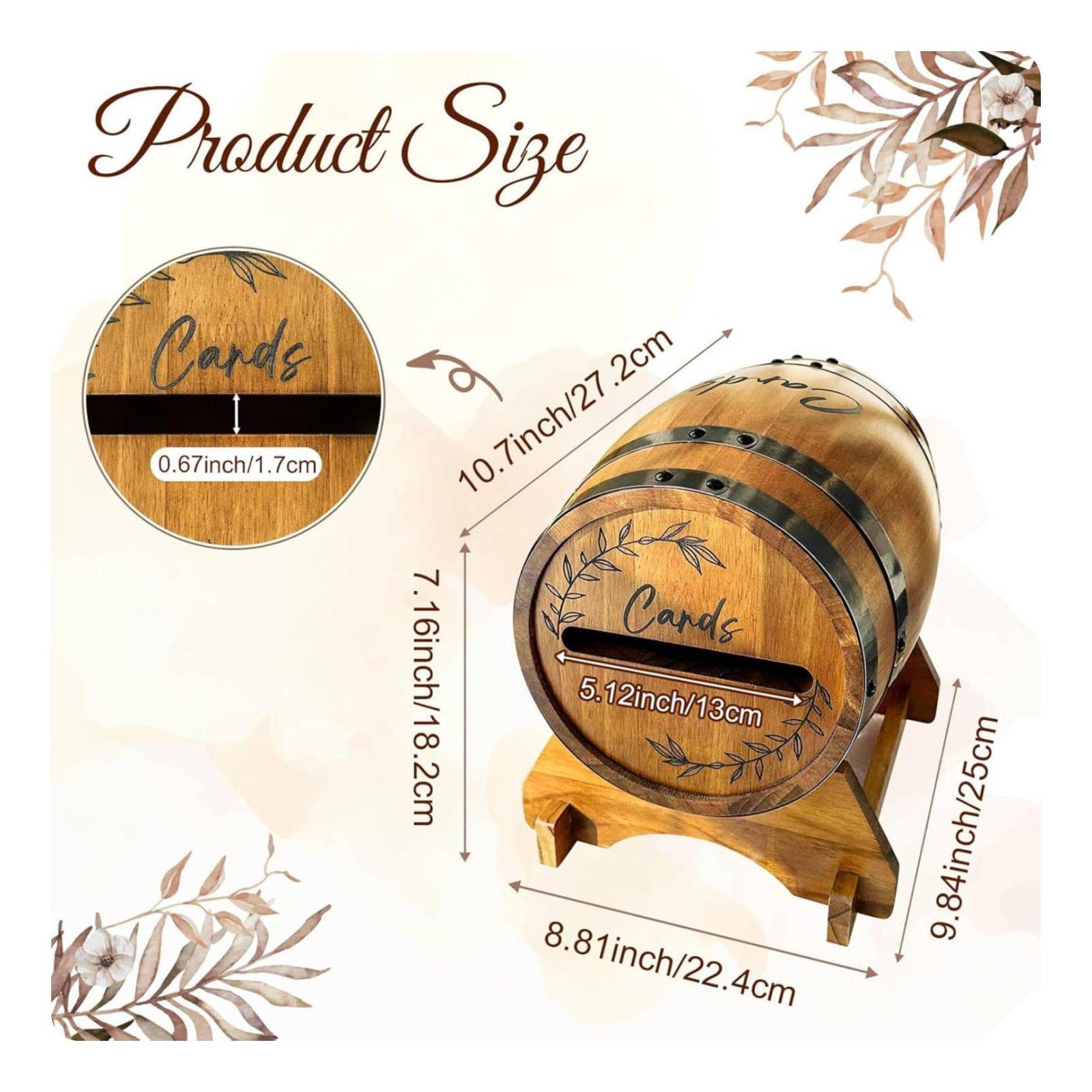 Caja de madera maciza rústica  - Event Party Box reseña y precio